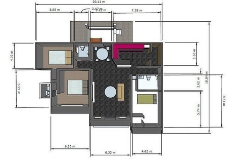 modern ev mimari çağdaş aile yerleşik iş 3d print model - Mito3D