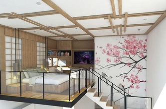 moderne Japonais chambre intérieur mezzanine contemporain architecture japonais style japanesemoderninterior japonaise coucher maison Extérieur 3d print model - Mito3D