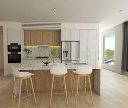 moderno cocina vray 2 material editar listo interior arquitectura diseño interiorcocina modelo americana americano moderna casa comida 3d print model - Mito3D