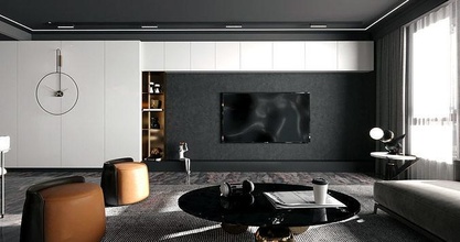 modern light luxury restaurant advanced grey house kitchen dining 3d print model - Mito3D