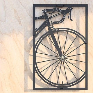 modern office room decoration bike art home wood bicycle wall decor cycling cycle gifts living sign house 3d print model - Mito3D