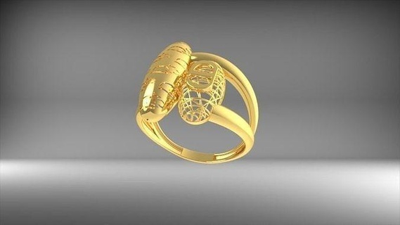 modern ring goldring jewelry rings gold printable jewellery jewel turkish fashion silver engagement wedding diamond 3d print model - Mito3D