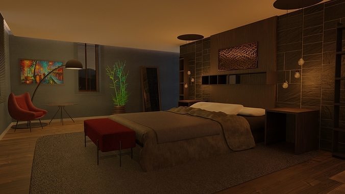moderno camera interni decorazione vita mobilia design Casa 3D print model - Mito3D