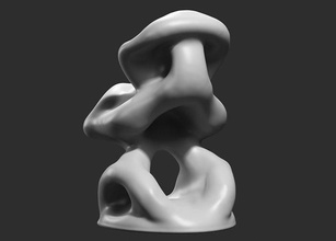 moderno scultura 3d stampa modello 102 statua figura astratto astrazione arte museo esposizione decorazione premio sculture umano anatomia idolo 3d print model - Mito3D