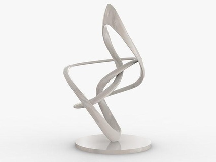 modern Skulptur Zykloide Komplex Dekoration Dekor Kunst Ausstellung Galerie abstrakt Museum Metall Spiral Linie zeitgenössisch Design architektonisch Skulpturen 3d print model - Mito3D