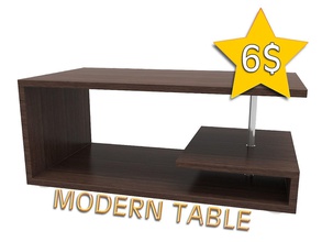 modern tabelle ausführung 001 möbel essen haushaltswaren restaurant innere haus 3d print model - Mito3D