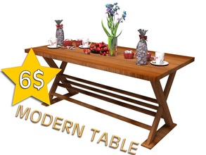 moderno mesa versión 02 mueble comida vivo interior aire libre casa 3d print model - Mito3D