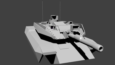 modern tank askeri savaş tasarım sanat 3d print model - Mito3D