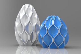 moderno vaso pianta arredamento porcellana casalinghi fiore decorazione ciotola interni design stampa decorativo casa mobilia architettonico camera 3d print model - Mito3D