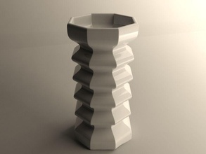 moderne vase maison de la fleur fleurs décor décoration pot conception artchallenge dae 3d print model - Mito3D