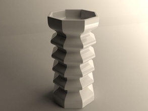 moderne vase maison de la fleur fleurs pot conception décor décoration artchallenge dae 3d print model - Mito3D