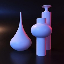 moderno vaso conjunto panela cerâmica flor decoração casa sala impressão impresso cnc stl utensílios domésticos porcelana plantar decorativo 3d print model - Mito3D