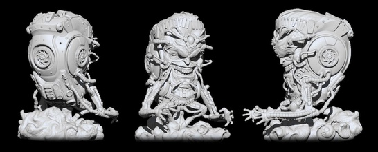 modok heykel çizgi roman karakter kötü adam süper kahraman oyunlar oyuncaklar 3d print model - Mito3D