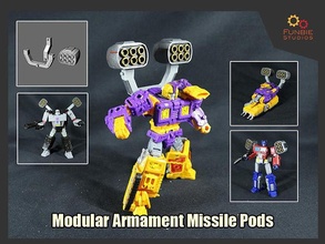 modular armamento misil vainas transformadores añadir personalizado juegos juguetes 3d print model - Mito3D