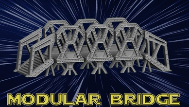 modulaire bridge scifi sci fi gratuite 3d imprimable starwars étoiles les guerres pont de la légion militaires wargame jeu champ bataille rebelles résistance scenic terrain jeux jouets accessoires 3d print model - Mito3D