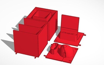 modulaire de rangement pour le bureau, sans airpod maison bureau organisateur en charge stand accessoires 3d print model - Mito3D