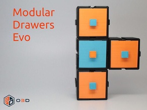 modular schubladen evo lager container werkstatt verriegelung klein teile organisation hobby dekor schreibtisch zuhause haus zeitgenössisch aufgeräumt 3d druckbar büro 3d print model - Mito3D