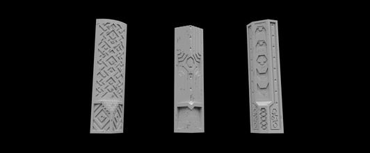 modular dwarven pillars games-toys wargaming rpg roleplayinggames terrain scenery stone strategygames skirmishgames games toys other 3d print model - Mito3D