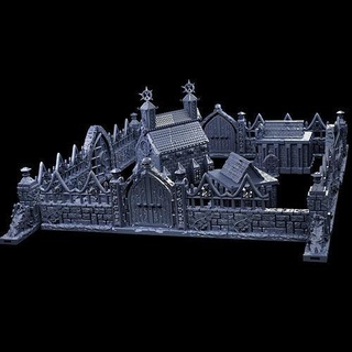 modular graveyard walls crypts tombs churches accessories sigmar warhammer tabletop terrain crypt church coffins printable gothic nighthaunt grave markers tombstone ttrpg wargame building aged games toys 3d print model - Mito3D