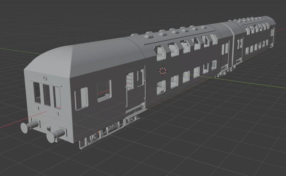 modulaire h0 1 87 échelle double deck canapé ensemble dbv chemin fer modèle train wagon loisir diy miniatures mécanique rail 3D print model - Mito3D