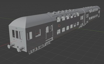 modüler h0 1 87 ölçek double deck kanepe ayarlamak dbv demiryolu model tren vagon hobi kendin yap minyatürler mekanik modelrailway 3d print model - Mito3D