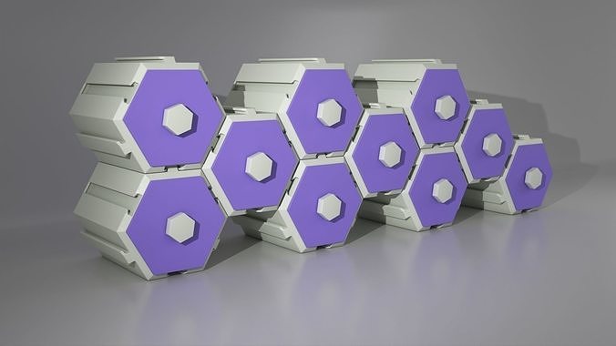 modular imprimible cajón sistema almacenamiento envase oficina taller cajones hexagonal pasatiempo escritorio organización 3d casa decoración ciencia fi ficción caja 3D print model - Mito3D