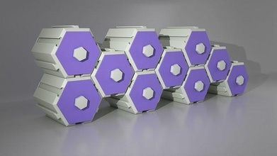 modular imprimível gaveta armazenamento recipiente escritório oficina gavetas hexagonal passatempo escrivaninha organização 3d casa decoração sci fi scifi scifibox caixa 3d print model - Mito3D