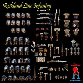 modular reikland line infantry miniatures wargaming boardgaming 28mm imperial guard militia trooper soldier empire printing 3d kitbashing fantasy games toys board 3d print model - Mito3D