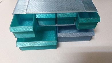 modular tornillo nueces organizador cajones electrónica caja nuez tornillos pequeña artículos pasatiempo bricolaje diy 3d print model - Mito3D