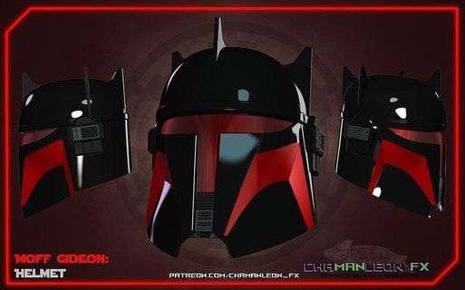 moff gideon helmet mandalorian 3d print cosplay armor mando dark trooper imperial costume star wars sith darkside art scans replicas 3d print model - Mito3D