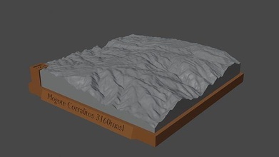 motte parcs Montagne paysage volcan terrain environnement nature photogrammétrie élévation dem science 3d print model - Mito3D