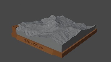 mol len dağ manzara yanardağ arazi çevre doğa fotogrametri yükseklik dem Bilim 3d print model - Mito3D