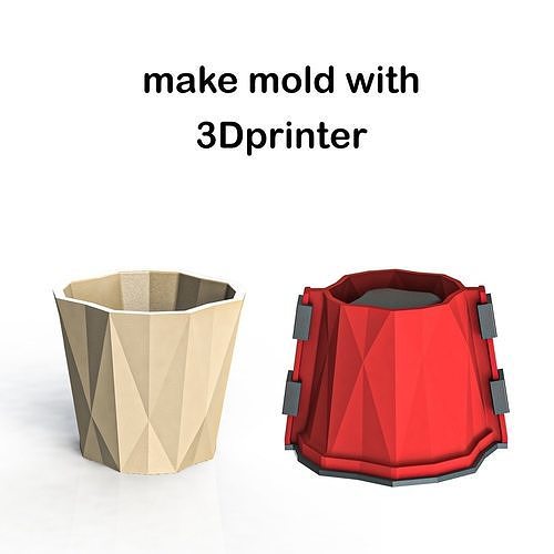 mold3 3dprinter 3dprint 3ddesign muffa progettazione stampo calcestruzzo pentola vaso fioriera mestiere ako3d passatempo fai mano utensili 3D print model - Mito3D