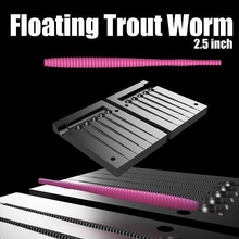 mold floating trout worm stl step file cnc 3d print fishing pour open bass lure lake river hobby diy 3d print model - Mito3D