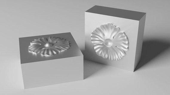 molde forjado hierro flor forjar Arte escaneos réplicas 3d print model - Mito3D