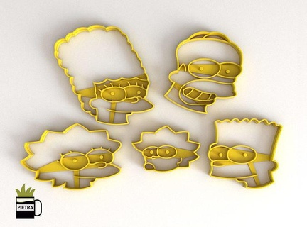 Molde Cortante galletalar fondan Los Simpsons gösterim 3d Paraca Delaware kalıplar depo kılavuzlar optiğin yaban arısı casa kokina Comida komedyen Homer bart ev yemek mutfak 3d print model - Mito3D