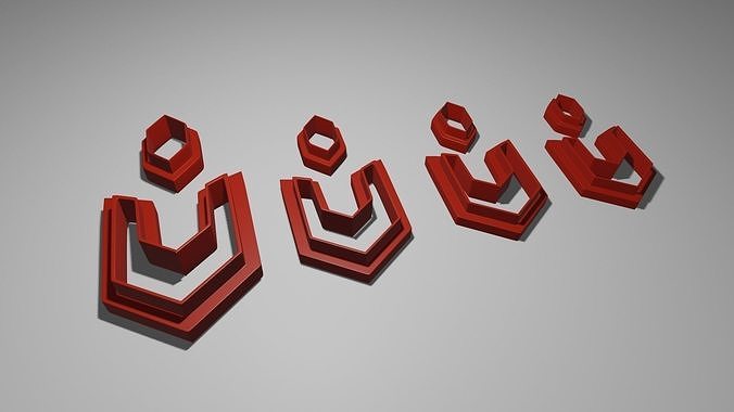 moldes arcilla polímero pendientes moda 3D print model - Mito3D