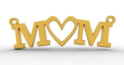 mom pendant mother day love jewelry jewel pendants 3d print model - Mito3D