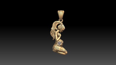 anne kolye takı yazdırılabilir elmas mücevher gümüş yüzük platin parlak moda altın düğün güzellik 3d print model - Mito3D
