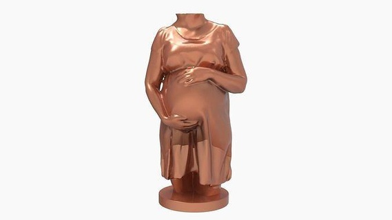 mom pregnant - gift art logo sculpt sculpture miniature statue bust mother day dad family sculptures 3d print model - Mito3D