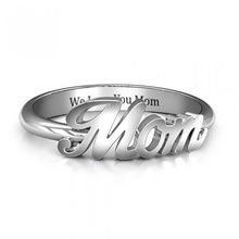 mãe anel jóia jóias jewells momring princesa diamante cnc livre 3dprint printable cocktailring família de prata ouro platina anéis 3d print model - Mito3D