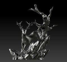 moment deer runs rubble 3dprinting toy ornaments land mammal animals hobby diy 3d print model - Mito3D