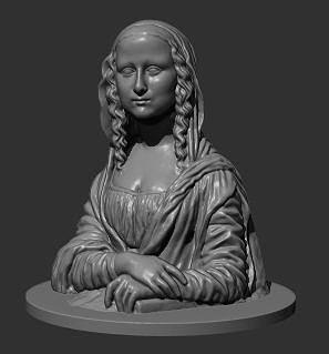 mona lisa art sculpture portrait people monalisa sculptures 3d print model - Mito3D