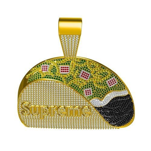 money bag pendant uniq antiq art deco fancy bridal jewellery printable jewelry pendants 3D print model - Mito3D