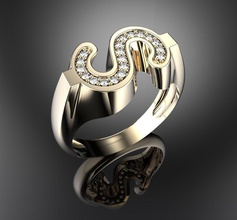 Geld Gold Schmuck Ring wertvoll Diamant Ringe 3d print model - Mito3D