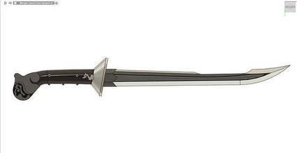 mongol remis épée acier tranchant Coupe figurine figure jeu vidéo outil couteau lame arme Jeu armes Jeux jouets 3d print model - Mito3D