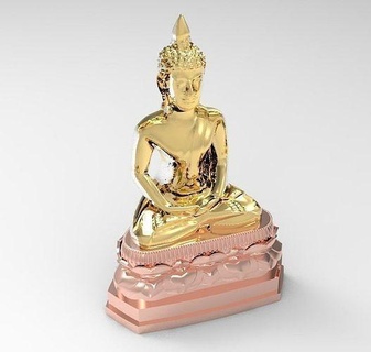 monk- moung design silver gold interior decoration seat jewelry 3d print model - Mito3D