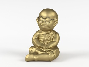 monje estatua escultura figura arte buda religión miniatura cuerpo zen shaolin budismo dios santo figurilla decoración juguete esculturas 3d print model - Mito3D