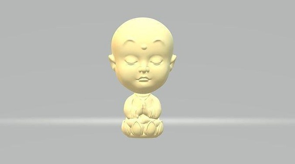 monje Buda cnc escultura estatua meditación budismo imprimible deidad Dios religión 3dsmax zbrush 3d resumen Arte guiones modelado miniaturas figuritas esculturas 3d print model - Mito3D