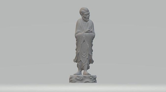 monaco ascetico ornamenti zen maestro cerimonia budda buddha scultura arredamento natura statua religione asiatico rami tavolo arte sculture 3d print model - Mito3D